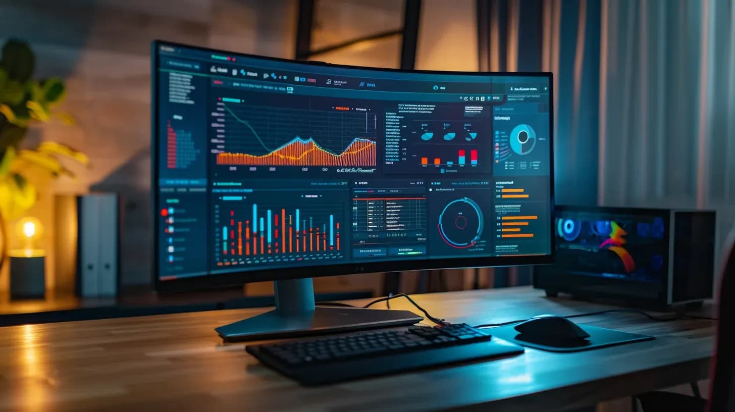 A modern workstation with a monitor during a system rollout
