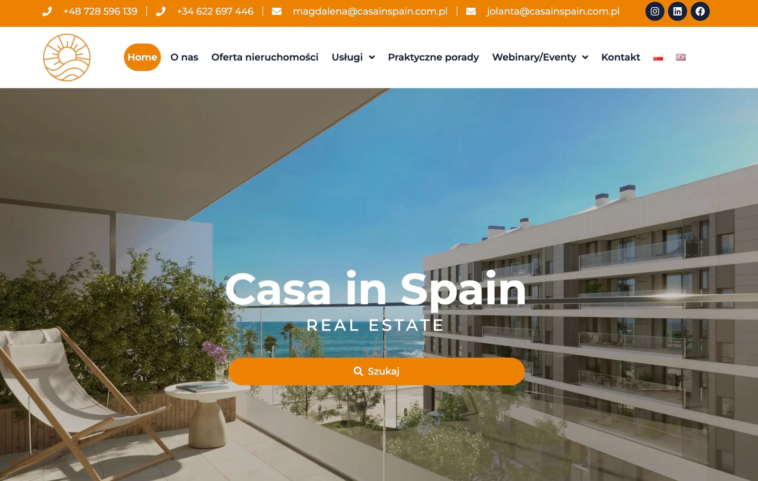 Strona główna portalu Casa in Spain